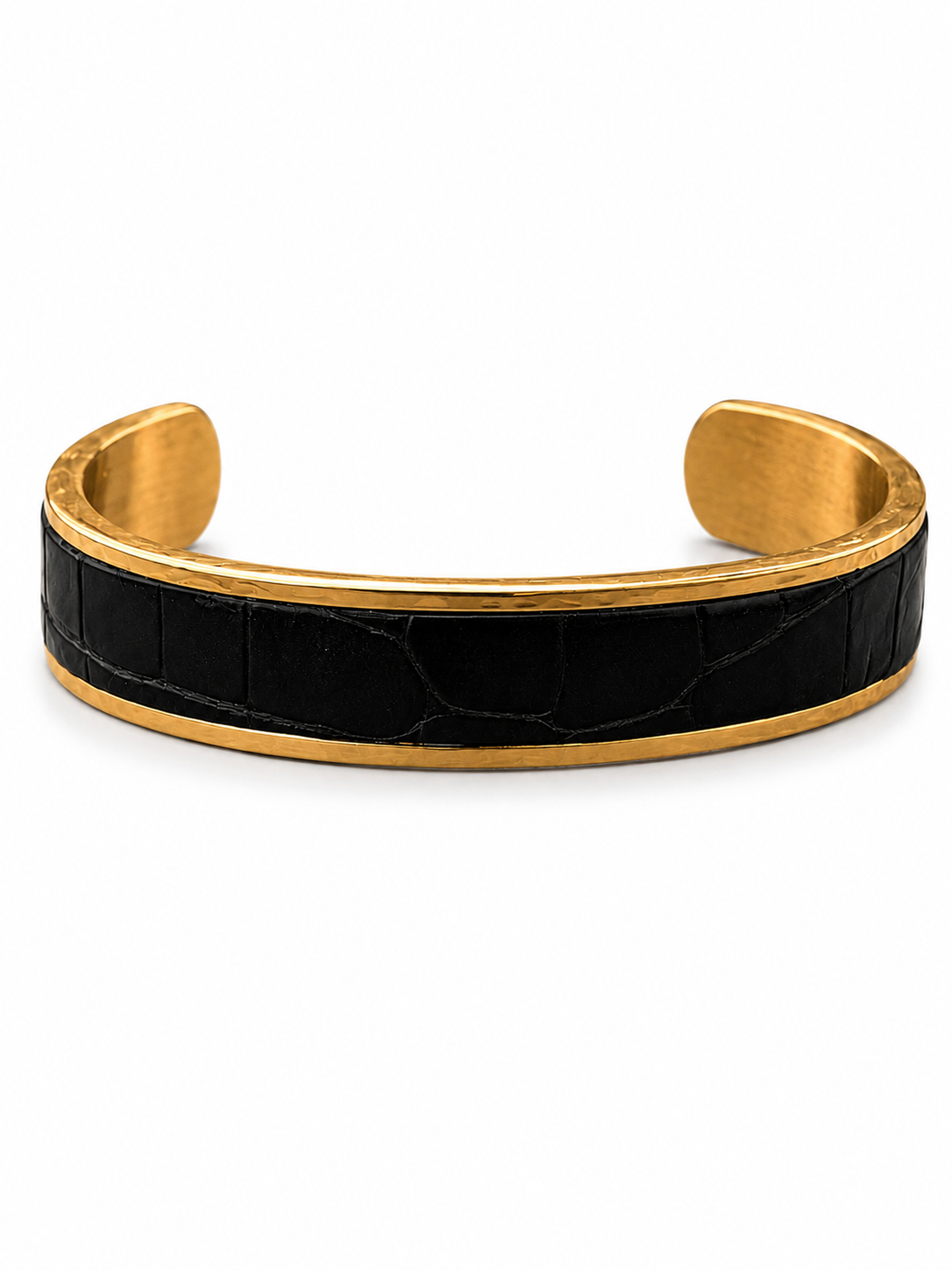 Noir Crocodile Cuff