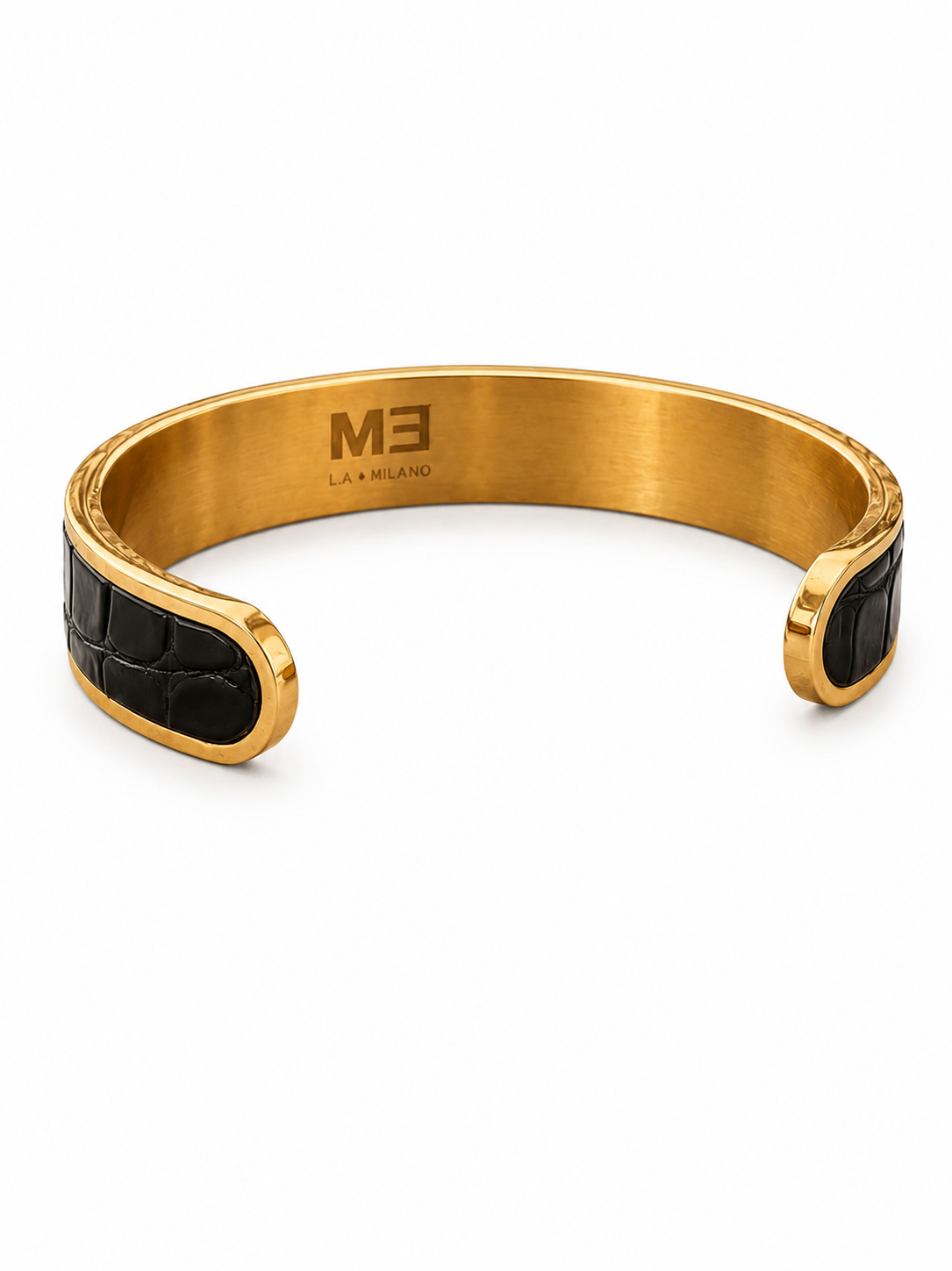 Noir Crocodile Cuff
